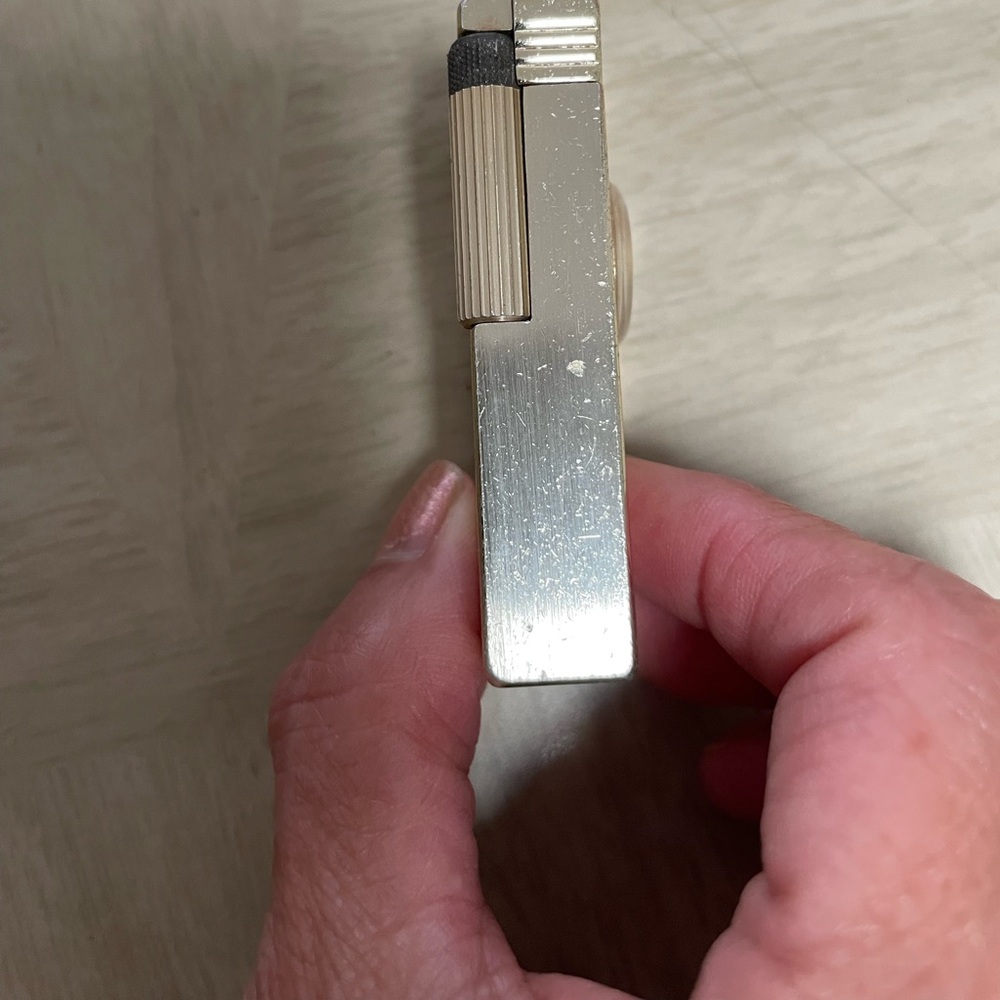 Vintage Mitoma clock lift arm lighter Swiss made